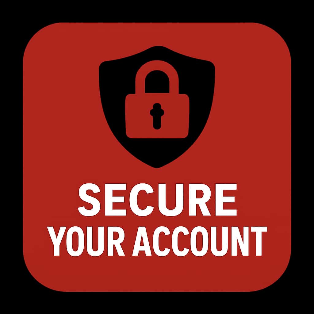 An icon illustrating account security for Yono Game Download.