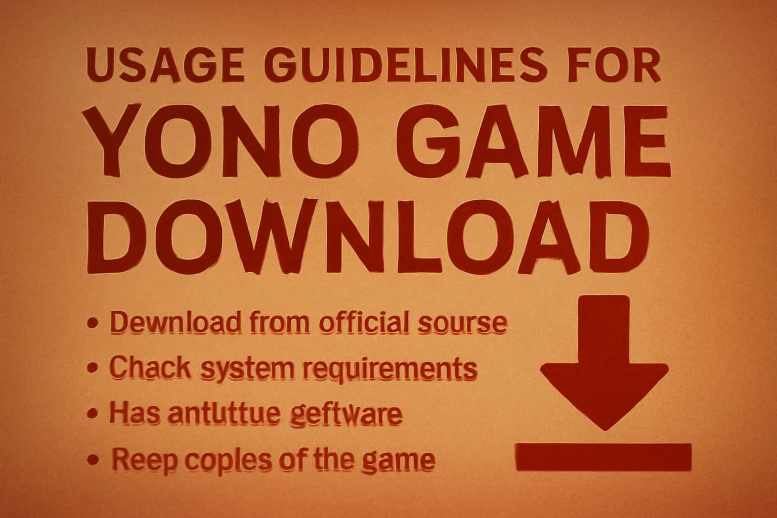 Informational graphic on Yono Game Download usage guidelines.